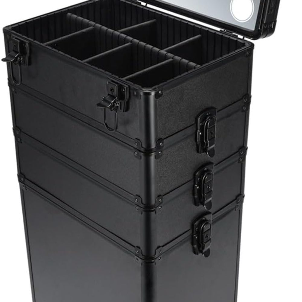 Beauty In Makeup - 4-in-1 Makeup Train Case with 3-Color