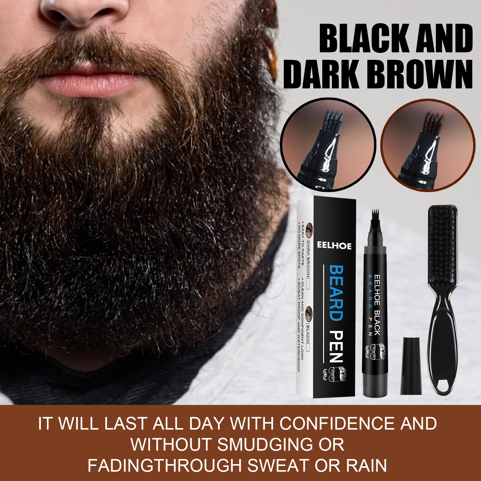 Beauty In Makeup - Beard Fillering Pen Kit Thicken Stubble