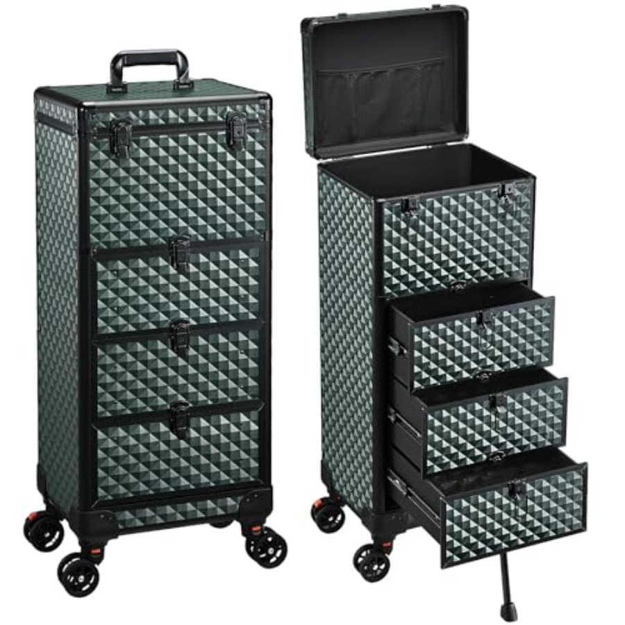 Beauty In Makeup - Nail Trolley Cart with 3 Drawers