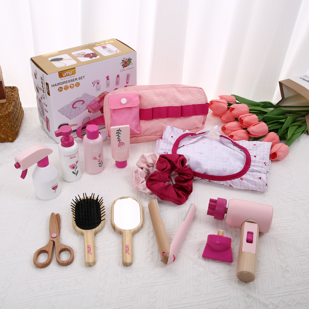 Beauty Makeup Game - Wooden Makeup Toy Kits for Little