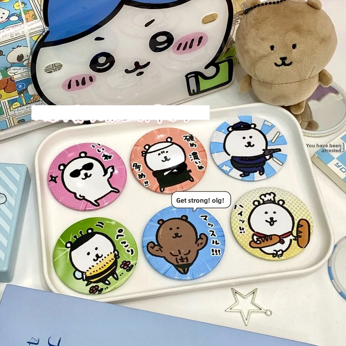 Beauty Makeup Vanity - Joke Bear Round Compact Mirror Cute