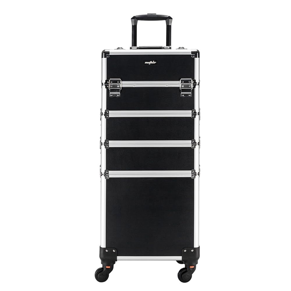 Beauty In Makeup - Aluminum 4-in-1 Rolling Makeup Train Case,