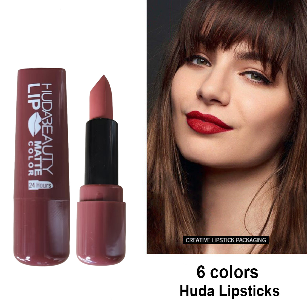 Beauty Huda Makeup - 6 colors Lipstick Matte Lip Gloss