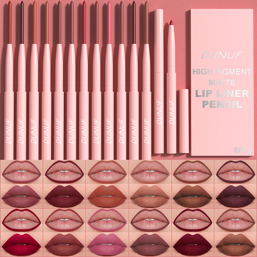 Beauty Linasi Makeup - 6pcs Lip Liner Pen Set Long-Lasting,