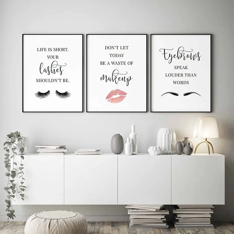 Makeup Quotes Poster Eyelash E - Beauty Of Makeup Quotes reseña y precio