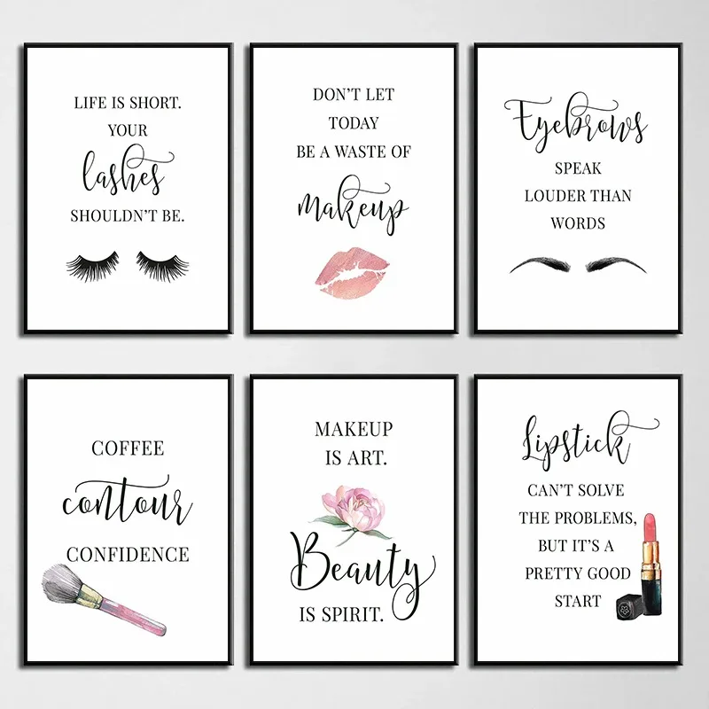 Makeup Quotes Poster Eyelash E - Beauty Of Makeup Quotes reseña y precio