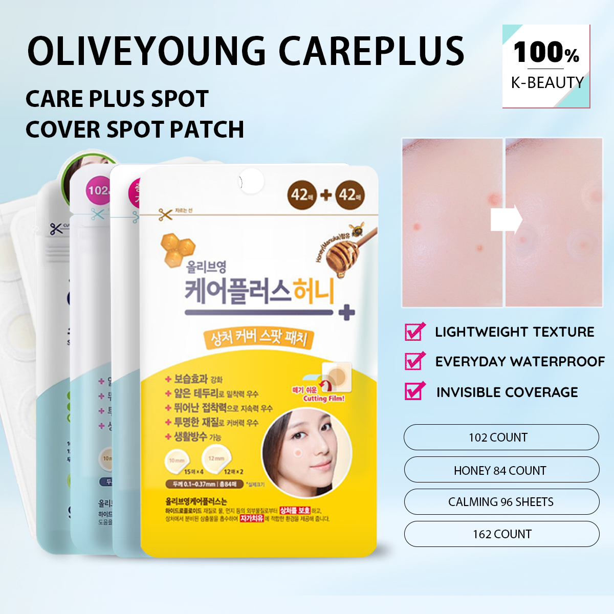 Olive Young Care Plus Spot Cov - Beauty In Makeup reseña y precio
