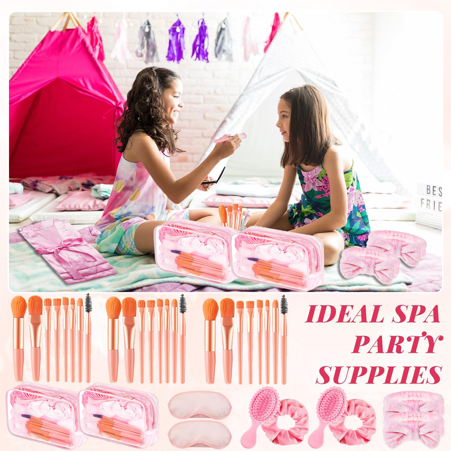 6-8Set Spa Party Robes for Gir - Beauty Makeup Kids reseña y precio