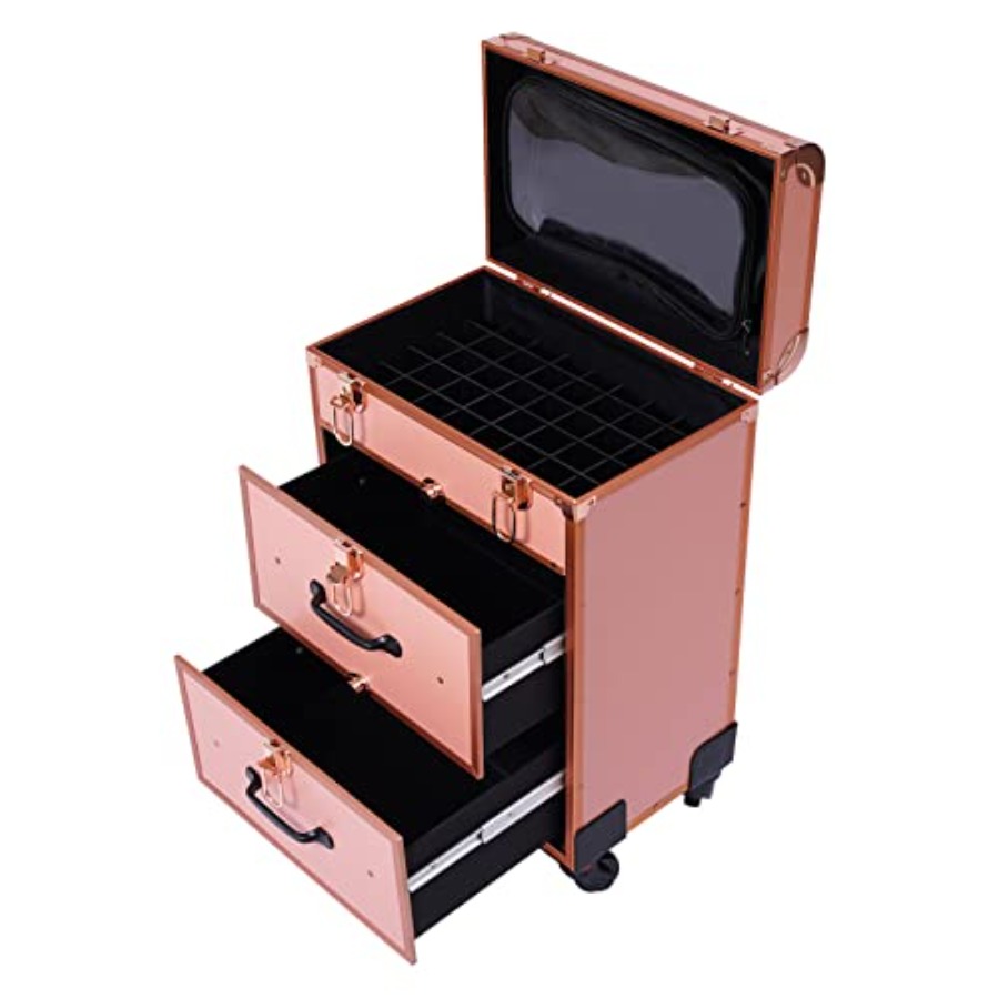 3-Tier Aluminum Rolling Makeup - Beauty In Makeup reseña y precio