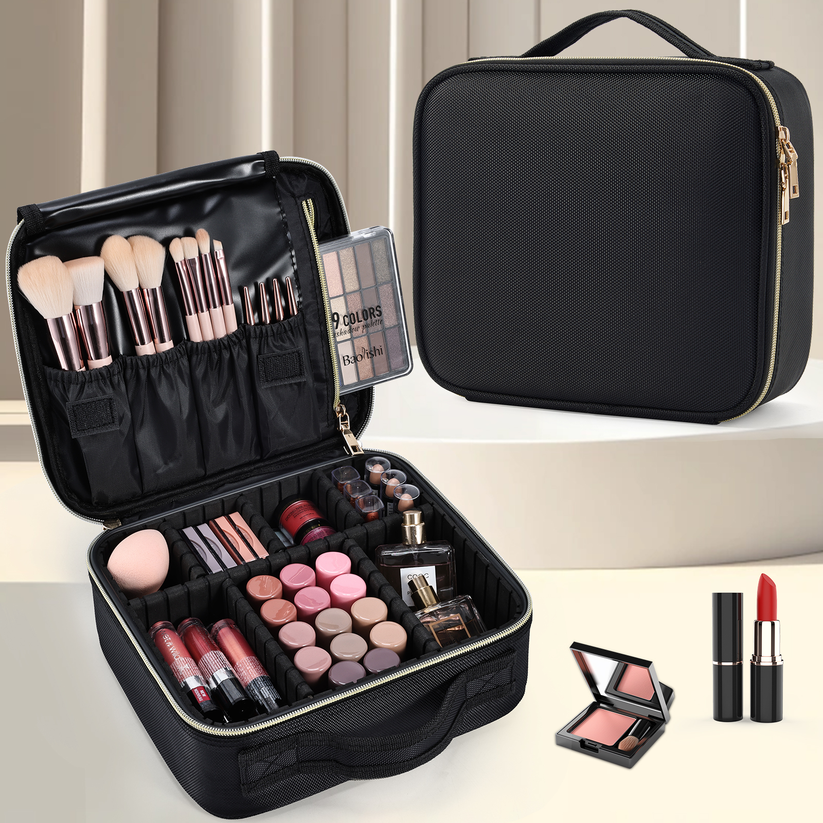 Cosmetic Case Makeup Bag Vanit - Beauty In Makeup reseña y precio