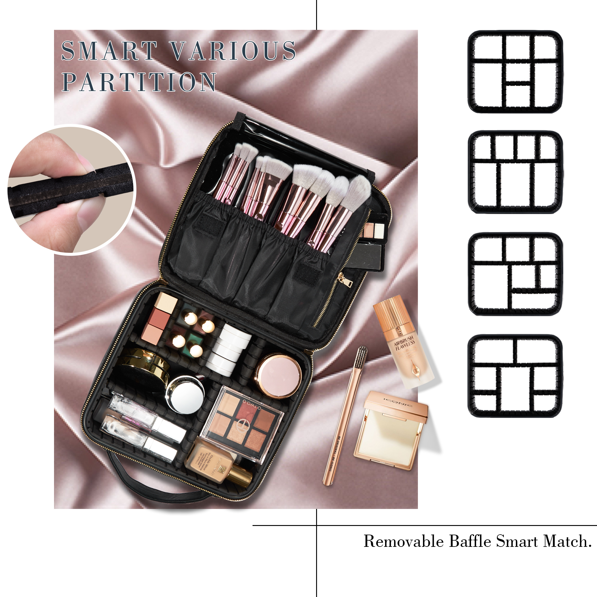 Cosmetic Case Makeup Bag Vanit - Beauty In Makeup reseña y precio