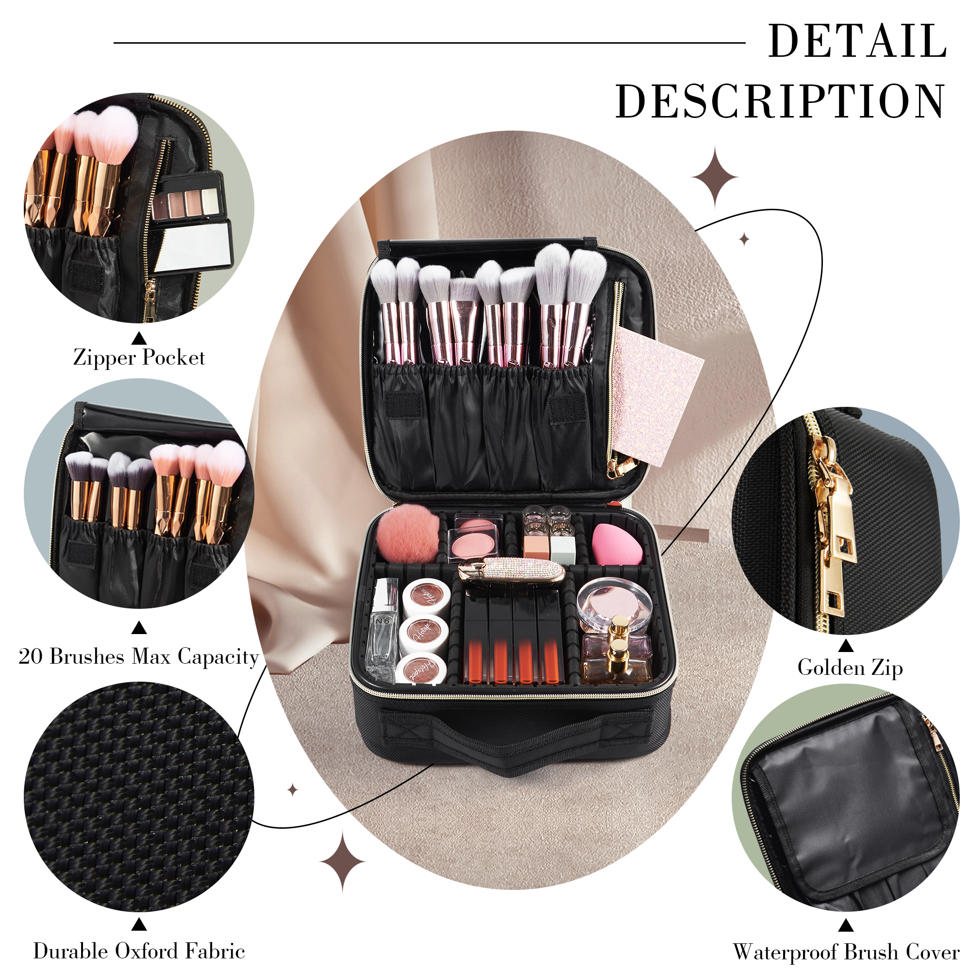 Cosmetic Case Makeup Bag Vanit - Beauty In Makeup reseña y precio