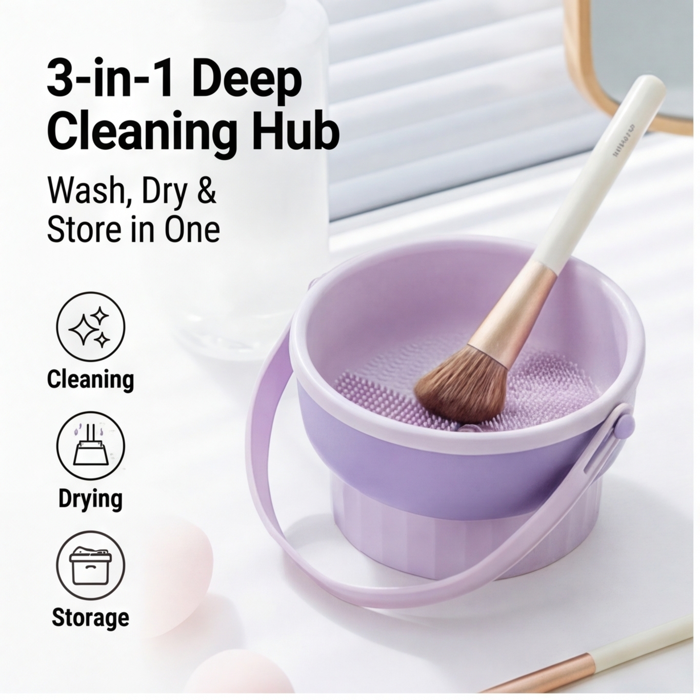 Silicone Makeup Brush Cleaning - Beauty Makeup Vanity reseña y precio