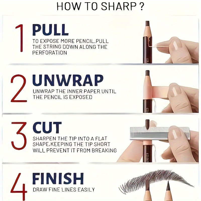 Tear Off Pull Line Eyebrow Pen - Eyebrow Pomade Pencil reseña y precio