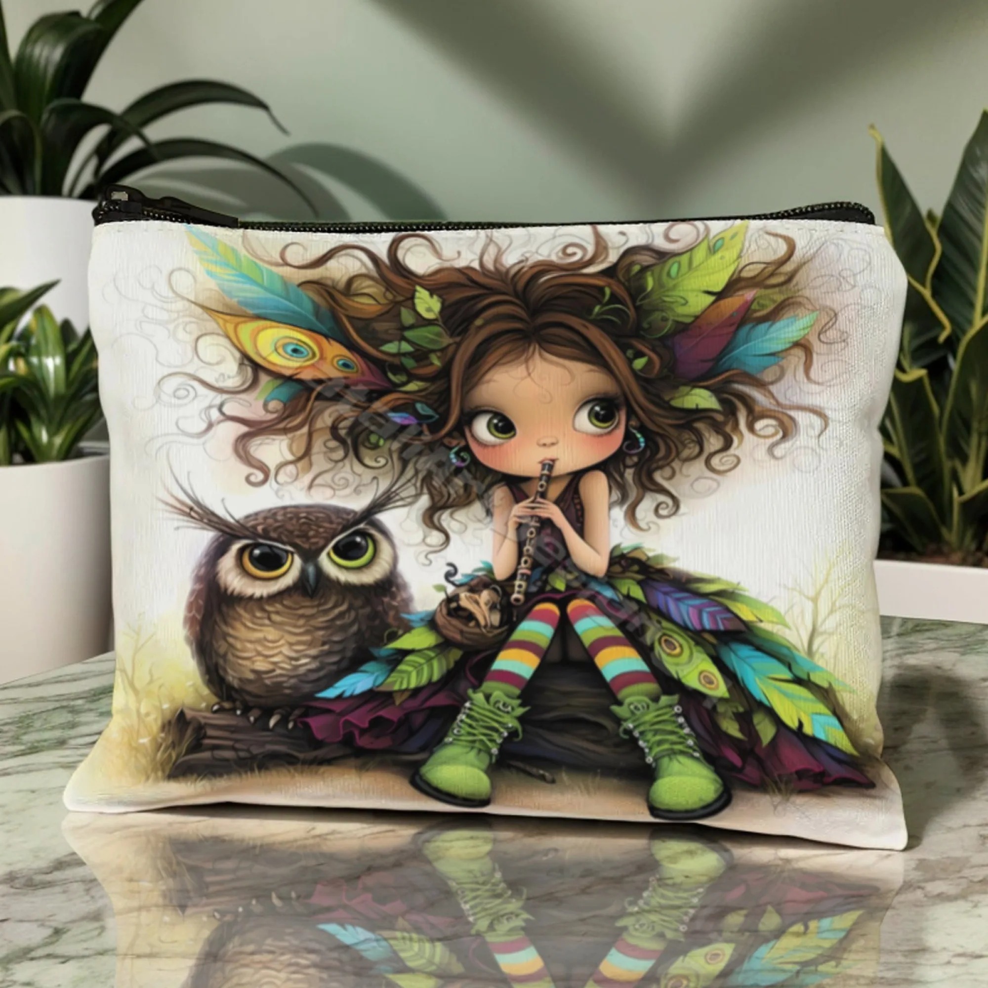 Cartoon Girl Makeup Bag Zipper - Beauty Makeup Vanity reseña y precio