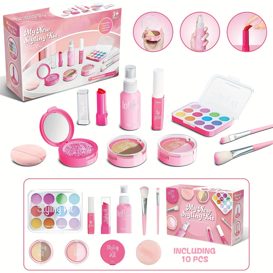 Kids Pretend Makeup Toy Set, N - Beauty Makeup Kids reseña y precio