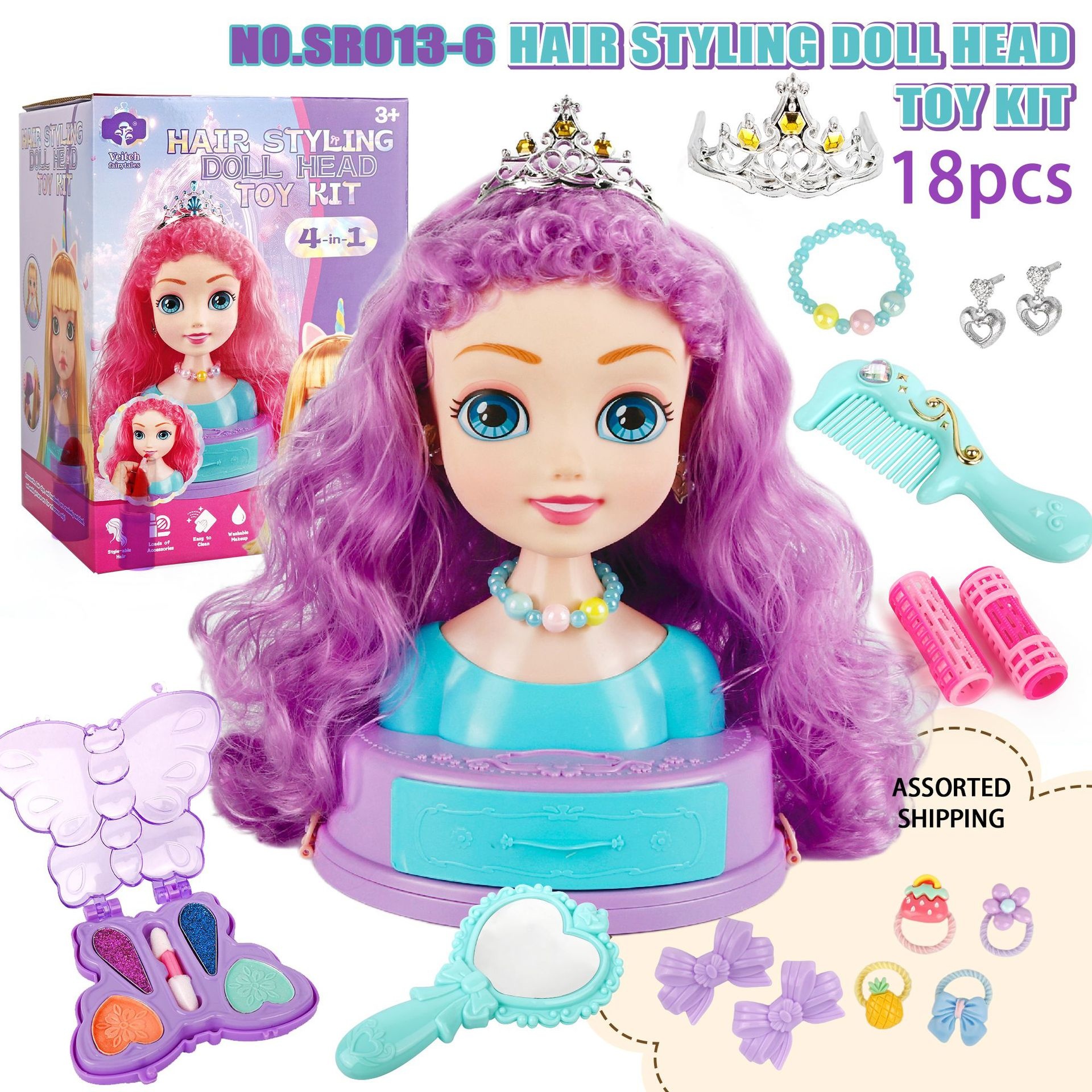 Hair Styling Doll Head Makeup  - Beauty Makeup Kids reseña y precio