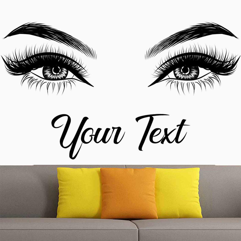 Eyelashes Brows Wall Decal Bea - Beauty Of Makeup Quotes reseña y precio