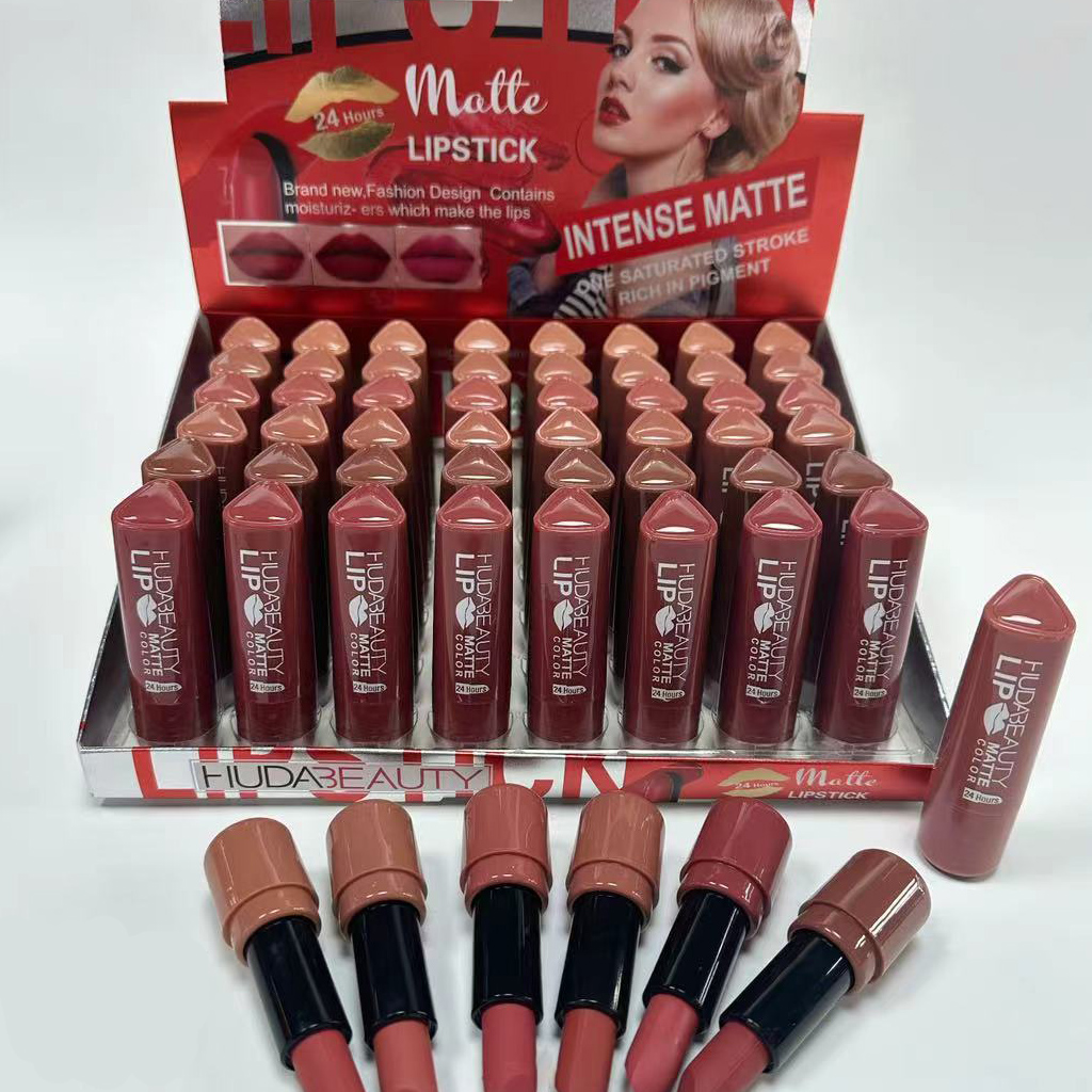 6 colors Lipstick Matte 3.8g H - Beauty Huda Makeup reseña y precio