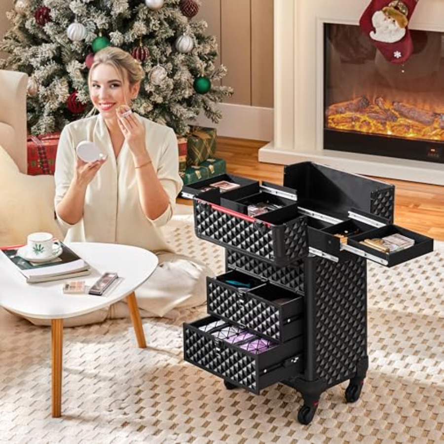 Rolling Makeup Train Case with - Beauty In Makeup reseña y precio