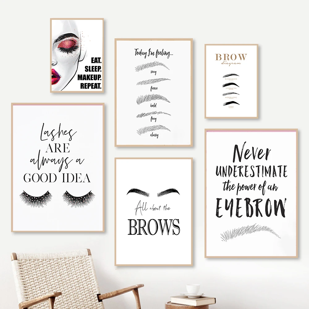 Fashion MakeUp Canvas Painting - Beauty Of Makeup Quotes reseña y precio