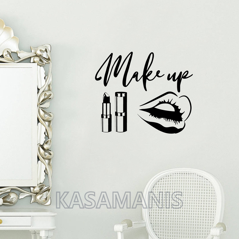 MakeUp Quote Wall Art Decals B - Beauty Of Makeup Quotes reseña y precio