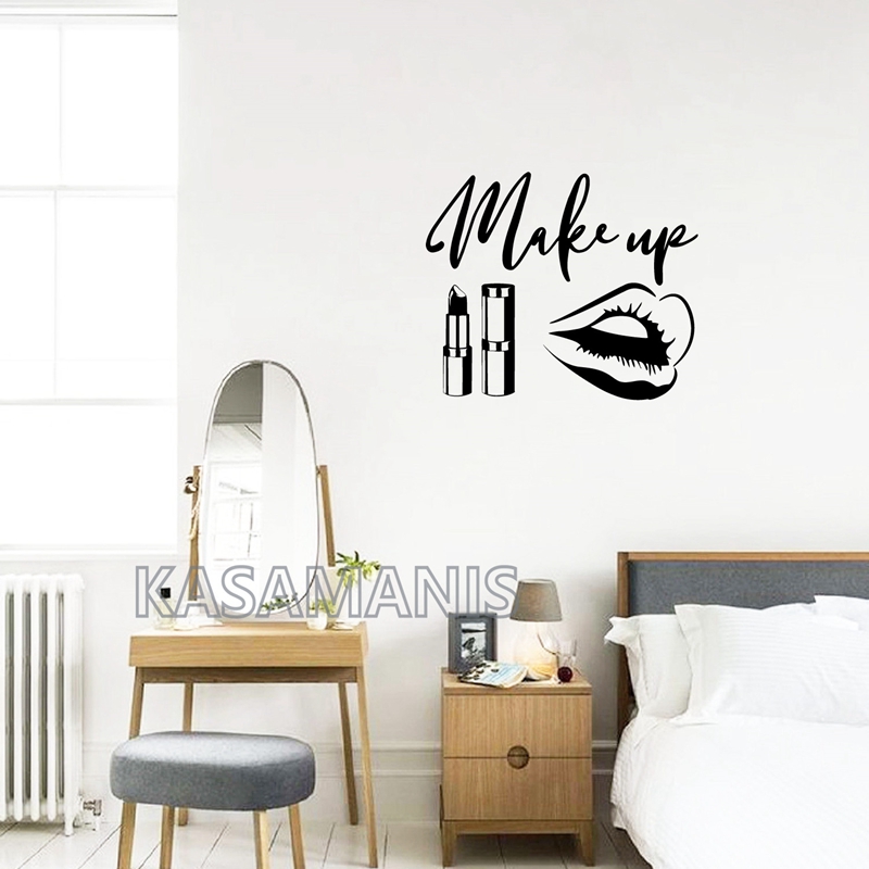 MakeUp Quote Wall Art Decals B - Beauty Of Makeup Quotes reseña y precio