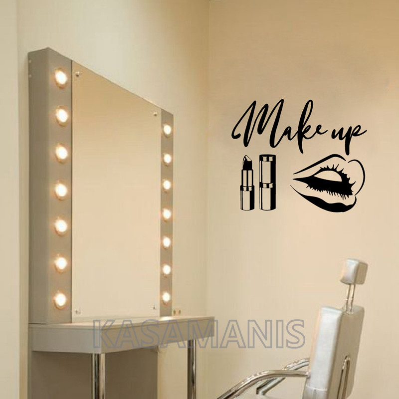 MakeUp Quote Wall Art Decals B - Beauty Of Makeup Quotes reseña y precio