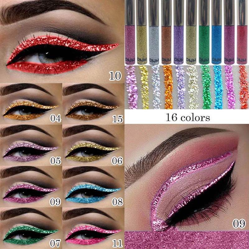 16 Colors Diamond Liquid Eyeli - Beauty Linasi Makeup reseña y precio