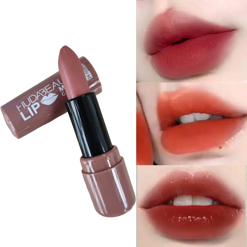 6 colors Lipstick Matte Lip Gl - Beauty Huda Makeup reseña y precio