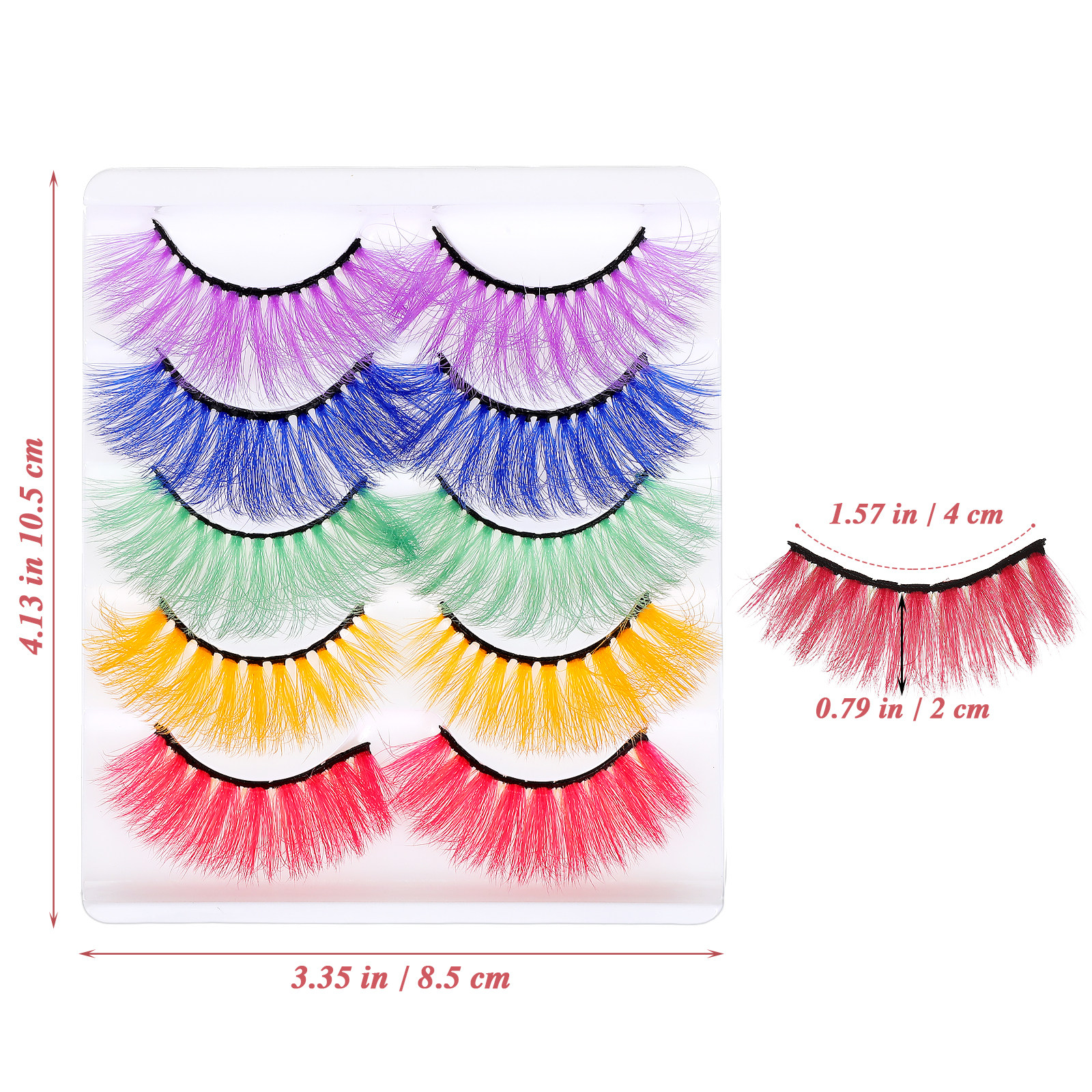 5Pairs Vibrant Colorful False  - Beauty Halloween Makeup reseña y precio