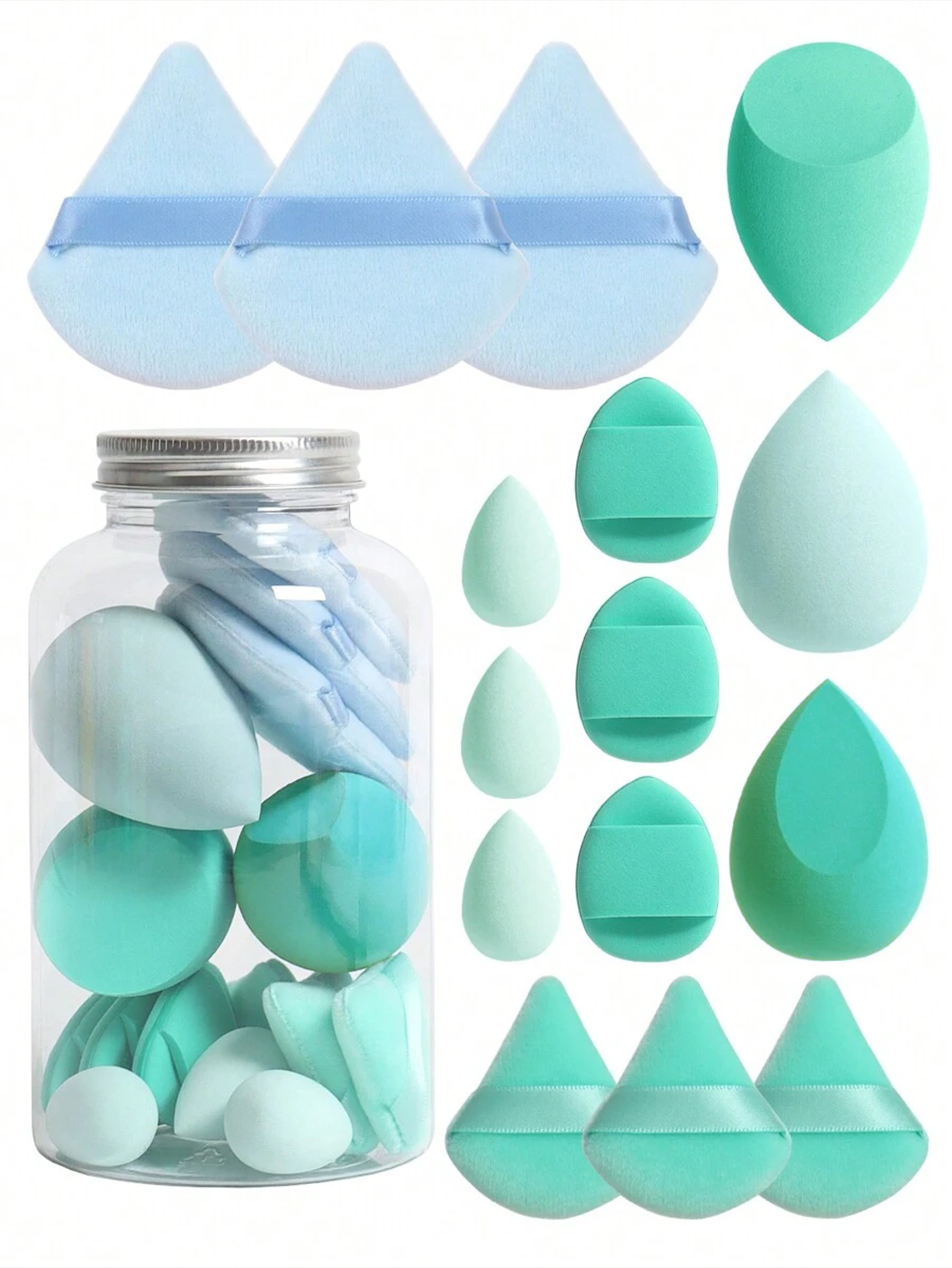 Set of 15 makeup sponges with  - Beauty Bay Makeup reseña y precio